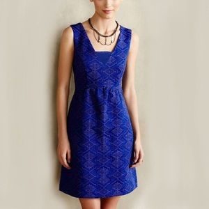 Anthropologie Averie Embroidered Aztec Dress